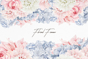 Pastel Watercolor Floral Frame, a Decorative Illustration by May • SHO (Thumbnail 1 of 2)