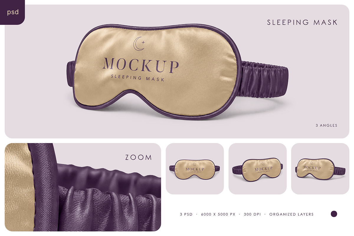 Sleeping Mask Mockup Set, a Mask Mockup by Country4k (Photo 1 of 4)