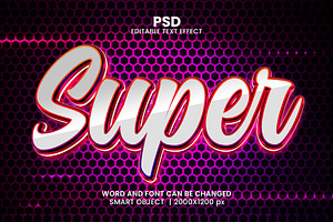 Super 3d Editable Text Effect Style, an Action Add-On by bdrobin