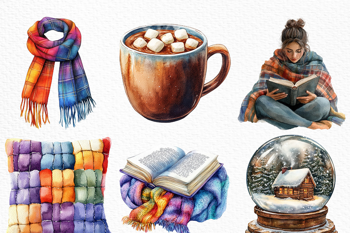 Cozy Winter Clipart, an Illustration by Craft Nest (Photo 5 of 6)