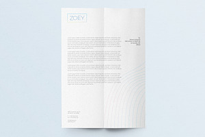 ZOEY Letterhead Template Word AI