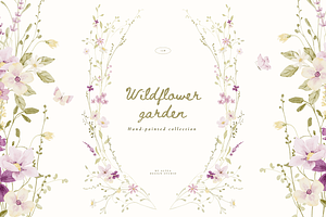 Watercolor Wildflower Garden, a Decorative Illustration by Altea Design Studio