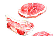 Raw Meat Watercolor set, a Food Illustration by wedraw (Thumbnail 5 of 8)