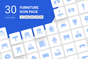 Furniture duotone icon pack, a Duotone Icon by Ragul Creates