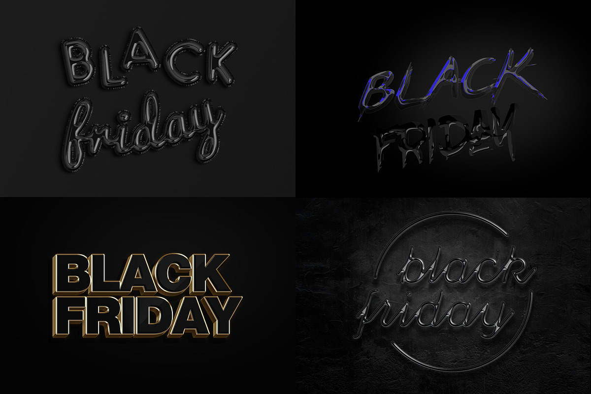 Black Friday Text Effect Bundle, a Layer Style Add-On by Evlogiev Studio (Photo 6 of 9)