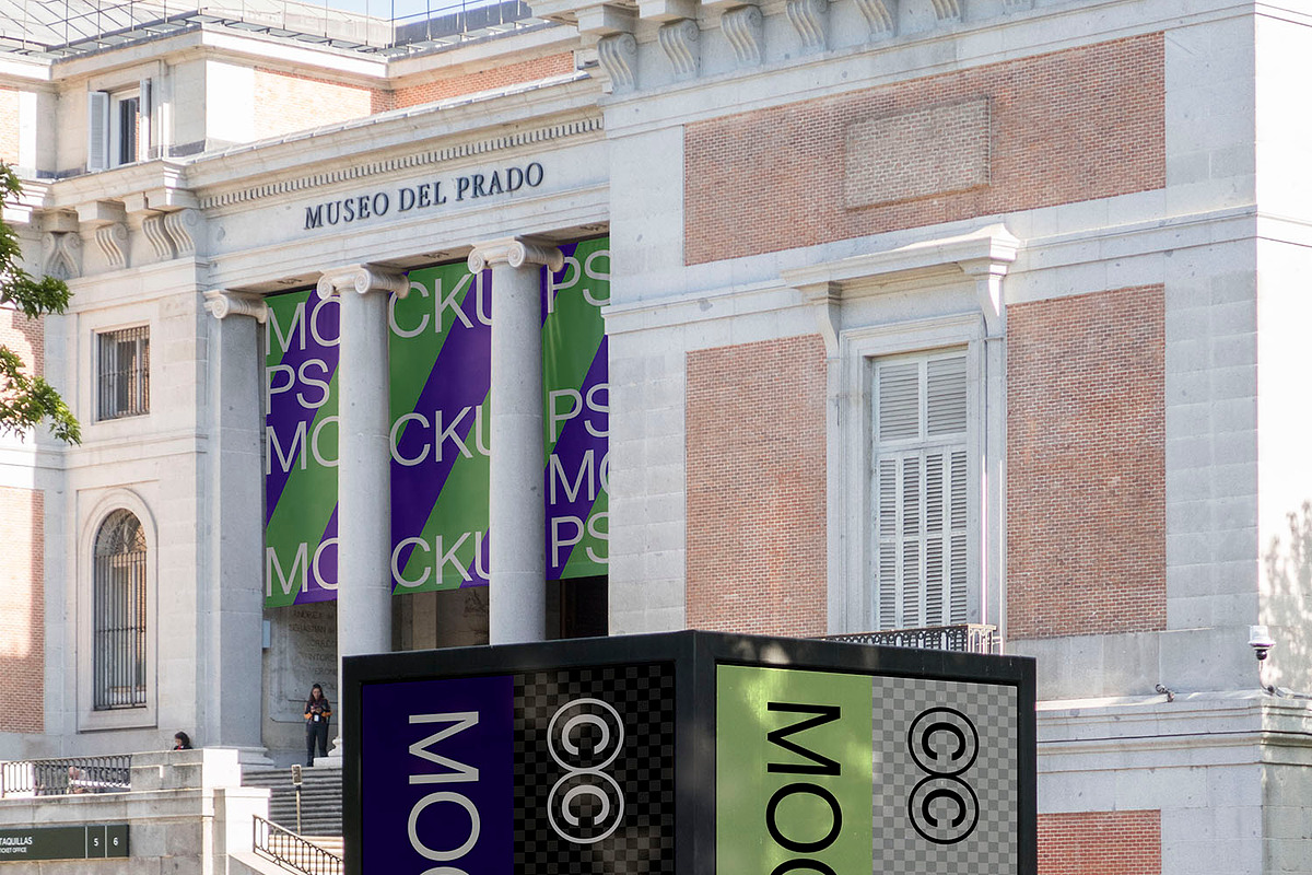 Madrid Museum Sign Mockup S012, an Advertising Mockup by CC Mockups (Photo 3 of 4)