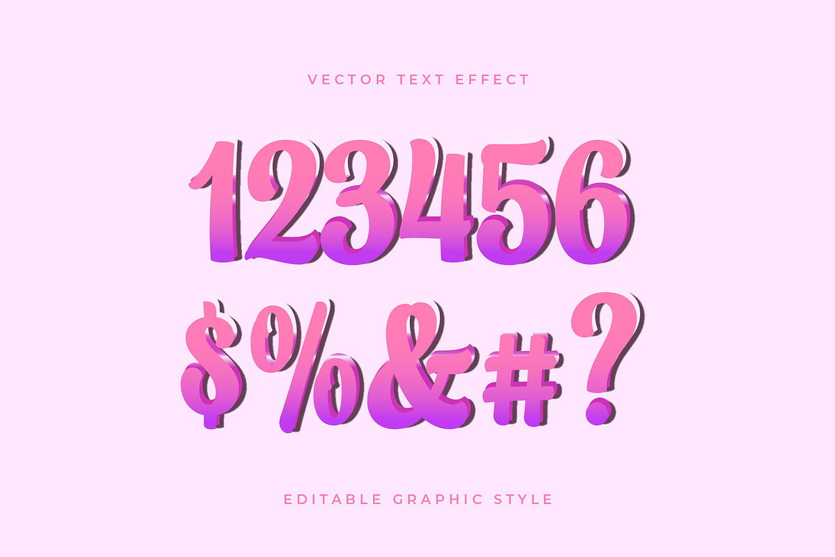 Pink Gradient Script Text Effect preview 2
