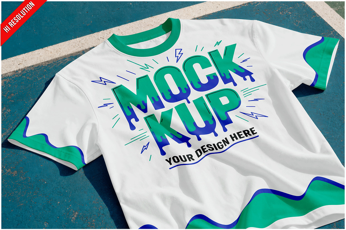 T-shirt Outdoor Court PSD, a Shirt Mockup by Bruno's Shop (Photo 1 of 3)