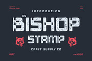 CS Bishop Stamp, a Sans Serif Font by Craft Supply Co. (Thumbnail 1 of 8)