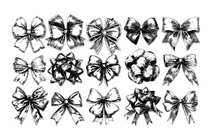 Engraving gift bows. Present box, an Object Illustration by Stock-Smart-Start