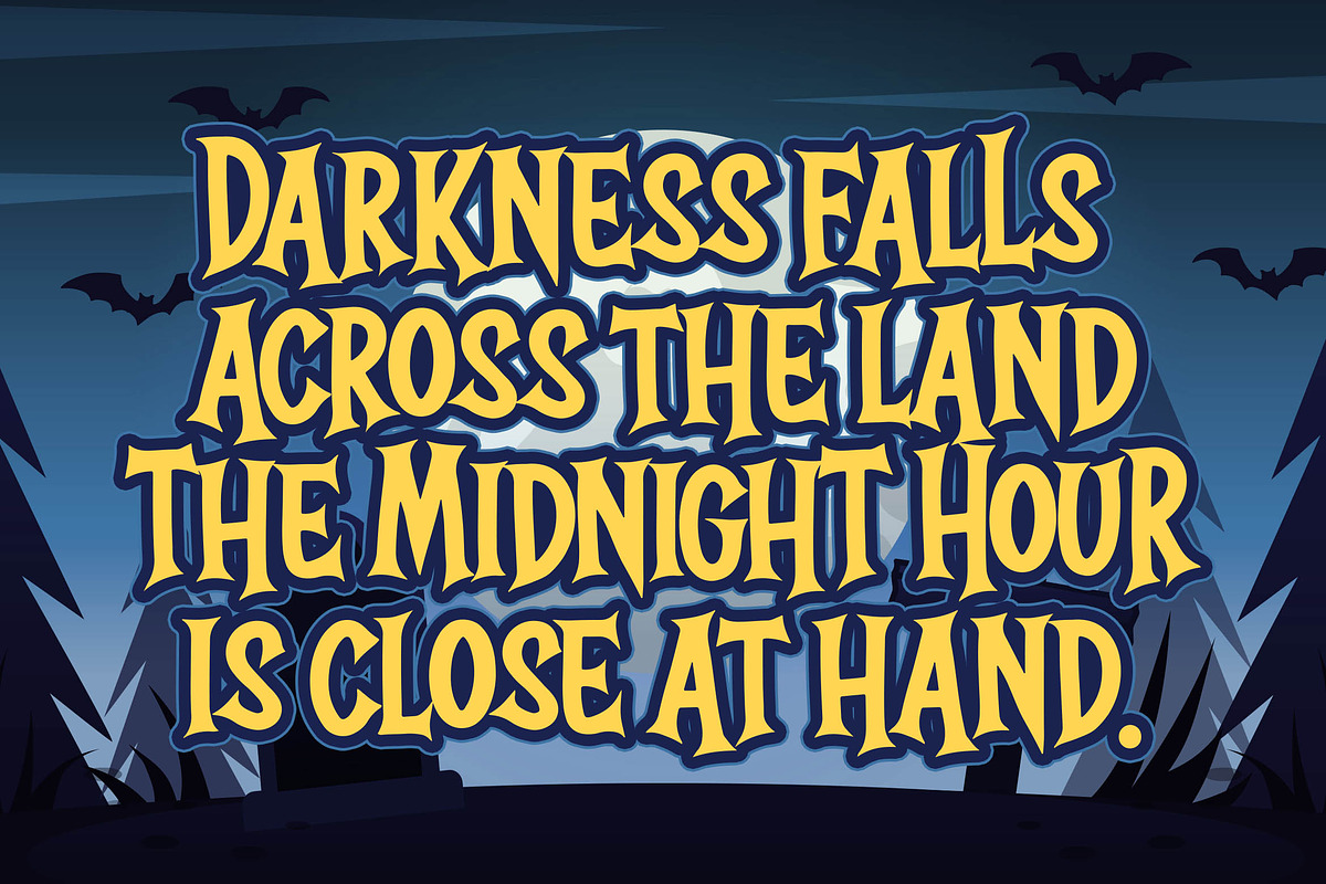 Halloween Drama a Spooky Serif Font, a Blackletter Font by Blankids Studio (Photo 4 of 6)