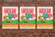 Retro Earth Day Flyer, a Flyer Template by Aiyari Graphic (Thumbnail 3 of 3)