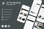 AI Trip Booking Mobile App UI Kit, an UI Kit Template by Betush (Thumbnail 2 of 2)