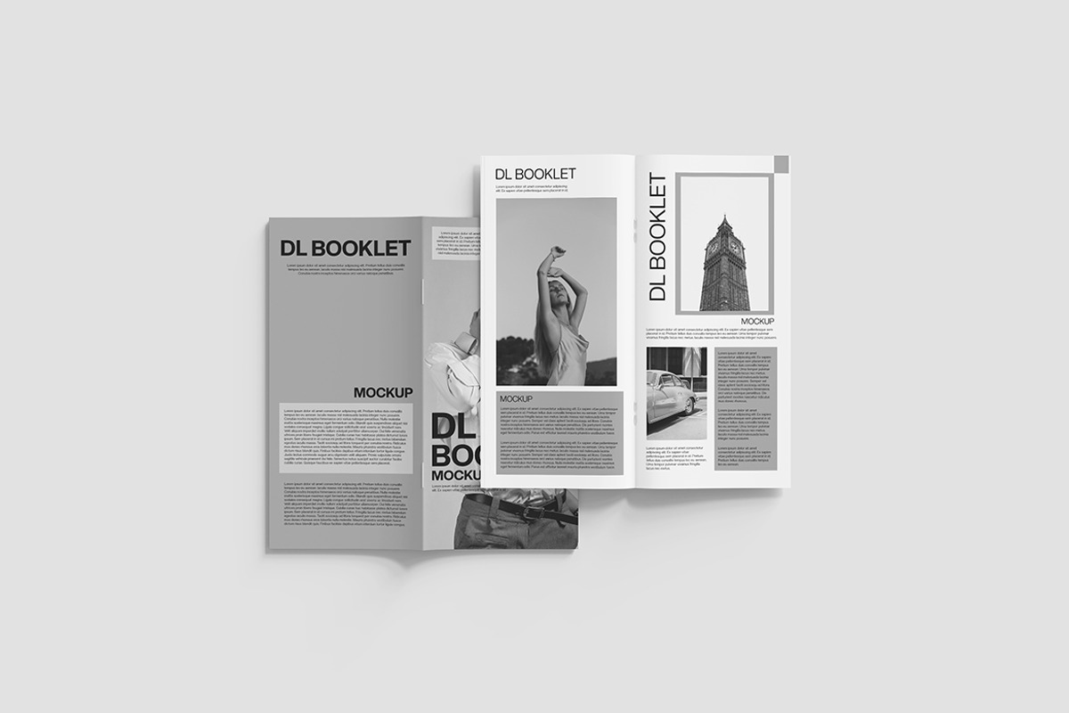 DL Booklet Mockup, a Product Mockup by bimockup