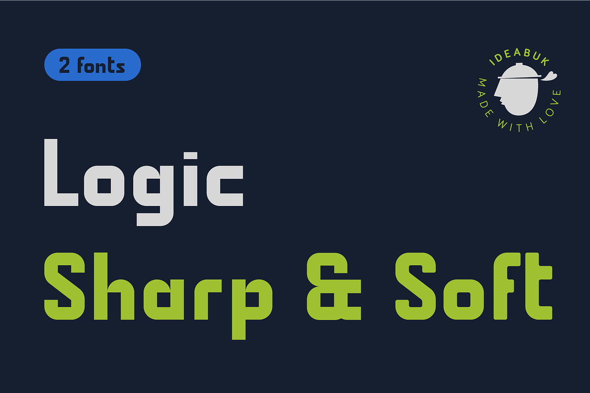 Logic Sharp & Soft, a Sans Serif Font by Ideabuk (Photo 1 of 8)