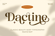 Dactine Classic Beauty Serif, a Serif Font by Portocraft (Thumbnail 1 of 10)