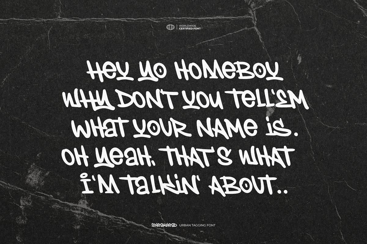 Sneakhead - Urban Tagging Font, a Symbol Font by ikiiko (Photo 4 of 7)