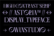 AO Astoria - Display Typeface, a Serif Font by OwunStudio (Thumbnail 1 of 25)