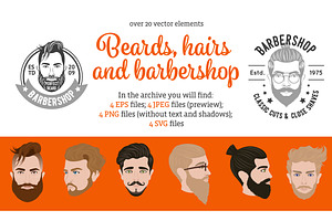 Beard And Hair Style Set