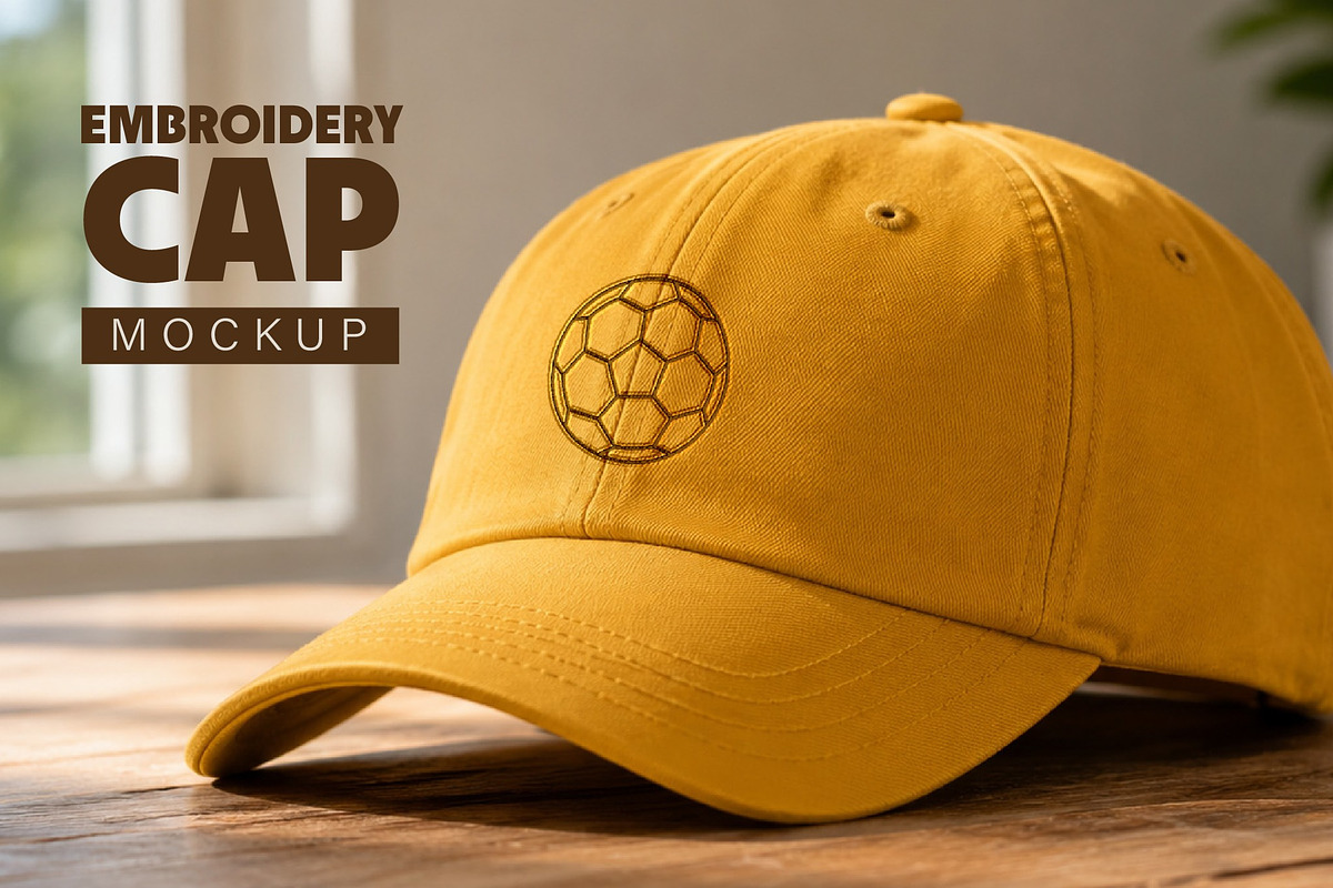 Embroidery Cap Mockup, a Hat Mockup by studiogstock (Photo 1 of 2)