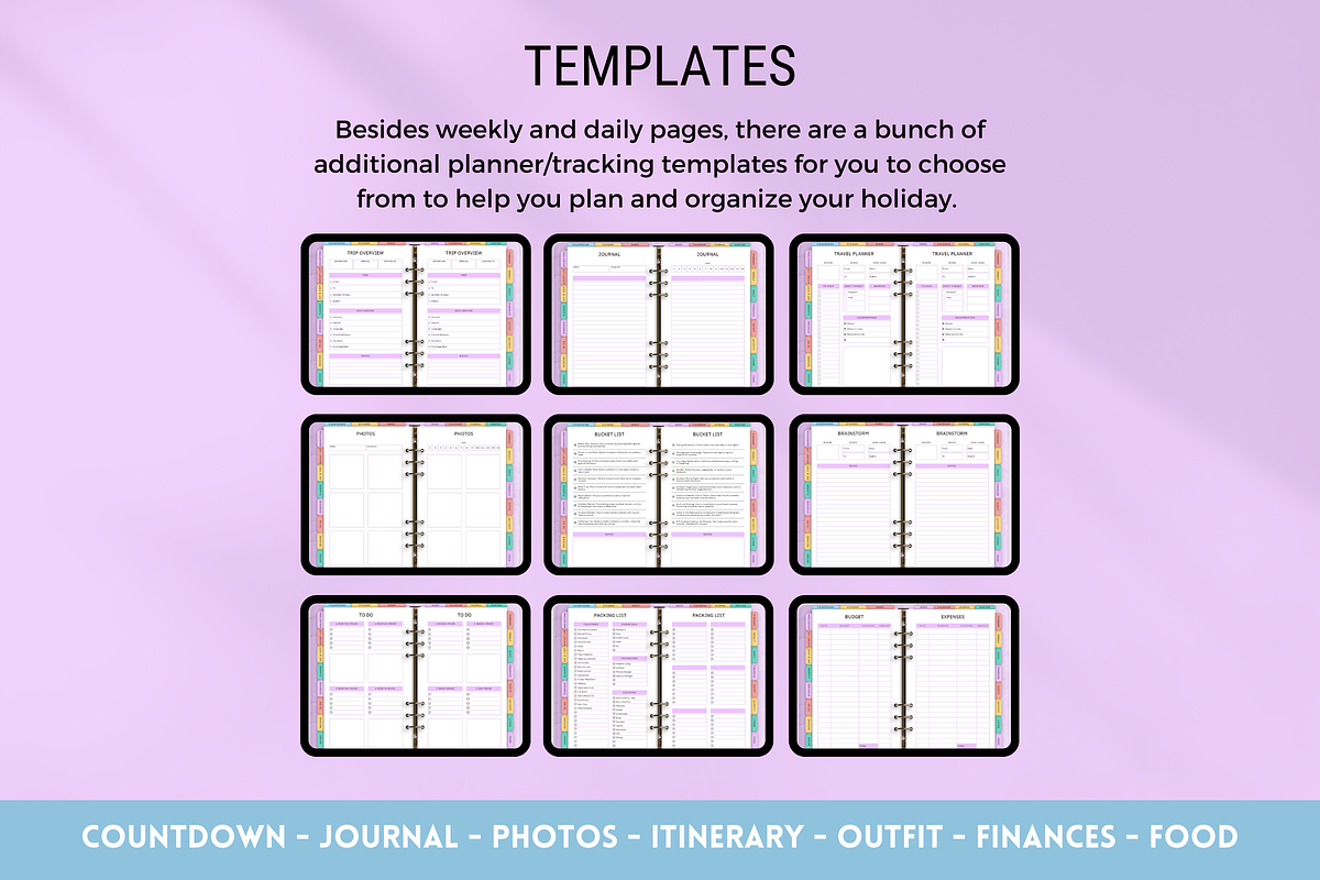 Fun Digital Travel Planner, a Templates & Theme by SunshineStudioBoutique (Photo 5 of 8)