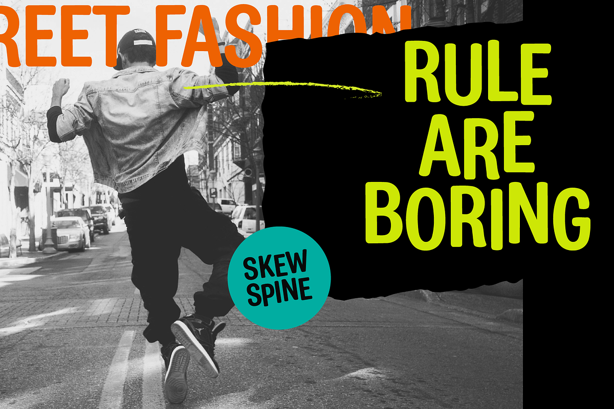 Skew Spine, a Sans Serif Font by BBtypeStudios (Photo 5 of 11)