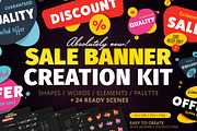 Sale banner and Discount tag kit, a Templates & Theme by Alfazet Chronicles (Thumbnail 2 of 11)