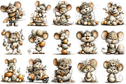 Whimsical Easter Mouse Clipart, an Illustration by OK Design (Thumbnail 3 of 6)