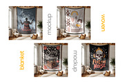 Woven Blanket Mockup Hang on Wall, an Apparel Mockup by Mockups Studio (Thumbnail 4 of 9)