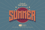 Summer Text Effect Vintage Style, a Layer Style Add-On by Mockmenot (Thumbnail 1 of 2)