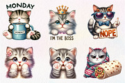 Funny Meme Cats Sublimation Clipart, an Illustration by CreationArt (Thumbnail 4 of 5)