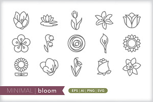 Minimal Bloom Icons