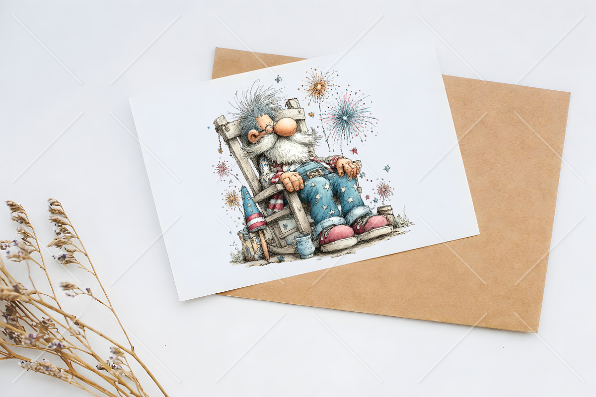 Whimsical 4th of July Grandpa PNG, a Seasonal Illustration by Canvas Craft (Photo 10 of 10)