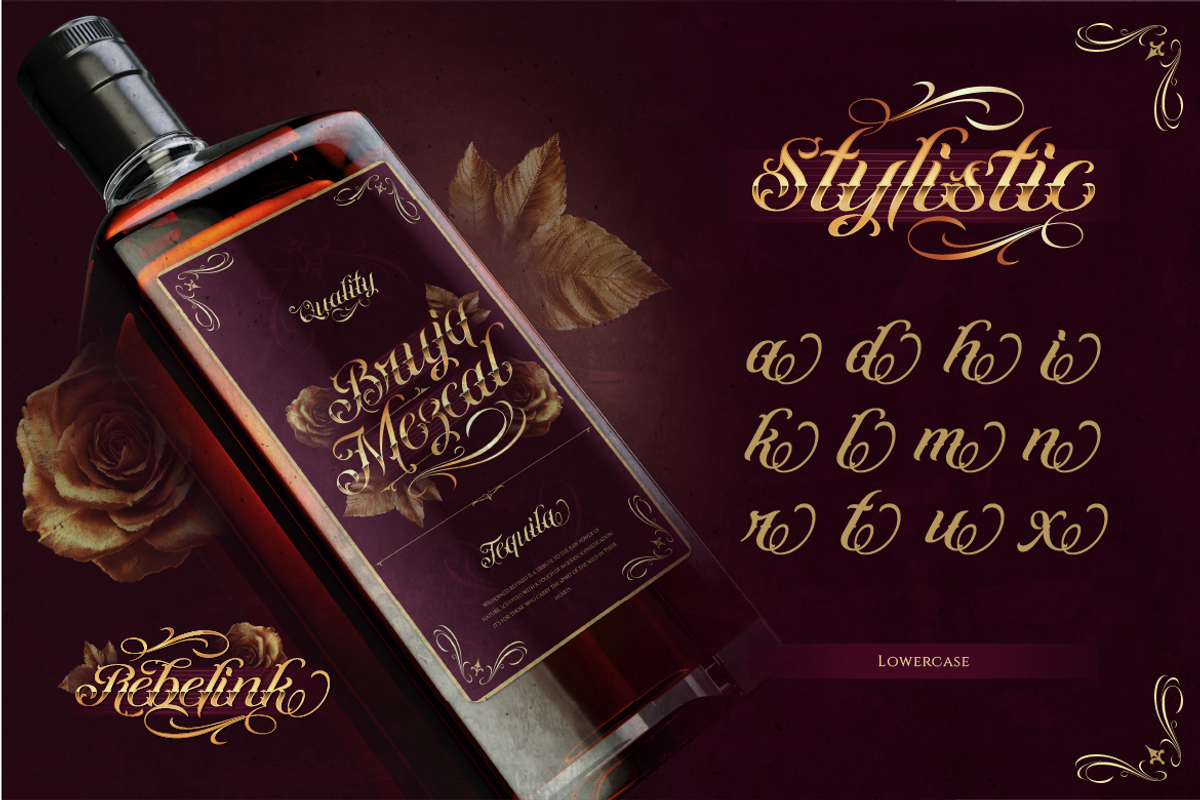 Rebelink, a Script Font by Burntilldead (Photo 8 of 12)