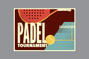Padel tennis grunge vector posters., a Person Illustration by PoPaShop (Thumbnail 2 of 8)