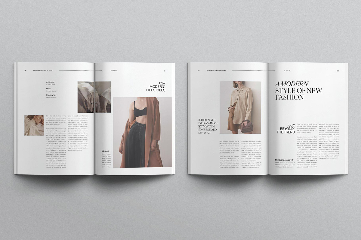 Minimalistic Magazine Template, a Magazine Template by DesignCrest (Photo 8 of 18)