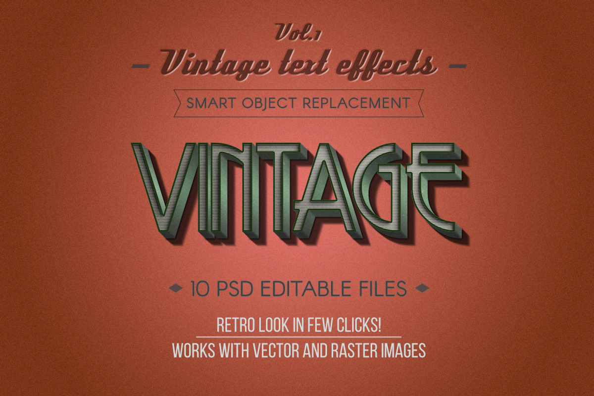 Retro Vintage Text Effects Vol.1 preview 3
