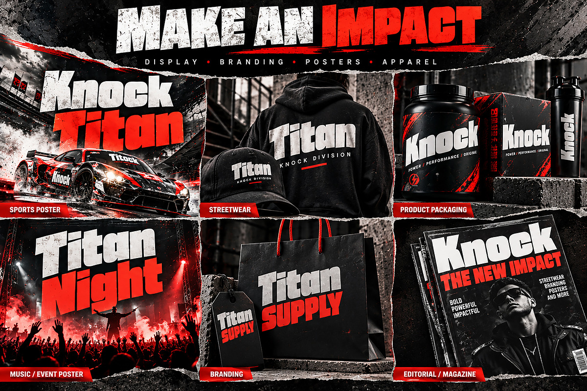 Knock Titan, a Script Font by Wow Magic (Photo 2 of 5)