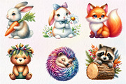 Cute Woodland Animal Clipart, an Illustration by Dream Creation (Thumbnail 5 of 7)