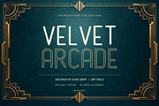 Velvet Arcade Architectural Art Deco, a Sans Serif Font by Colorsfav (Thumbnail 1 of 11)