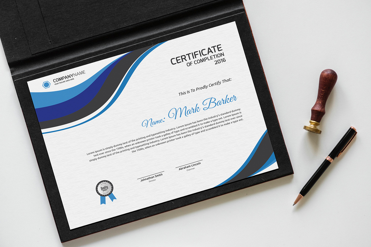 Certificate Word | PSD | AI, a Stationery Template by Curve Design (Photo 2 of 6)