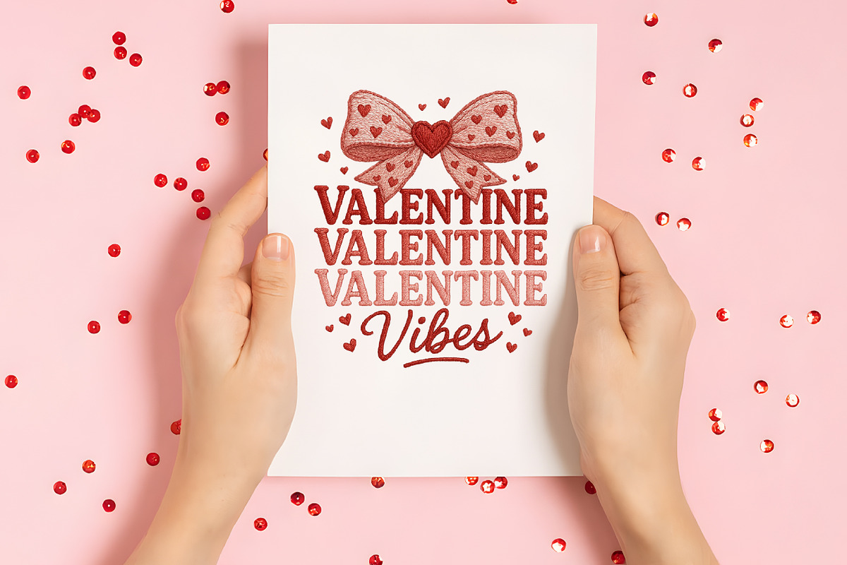 Valentine Vibes Coquette Bow PNG, an Illustration by CraftArtStudio (Photo 3 of 4)