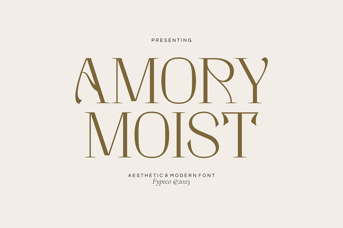Amory Moist - Aesthetic Modern Font, a Serif Font by Fype Co. (Photo 1 of 5)