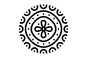 Aboriginal aborigine black icon, an Outline Icon by Creative priyanka