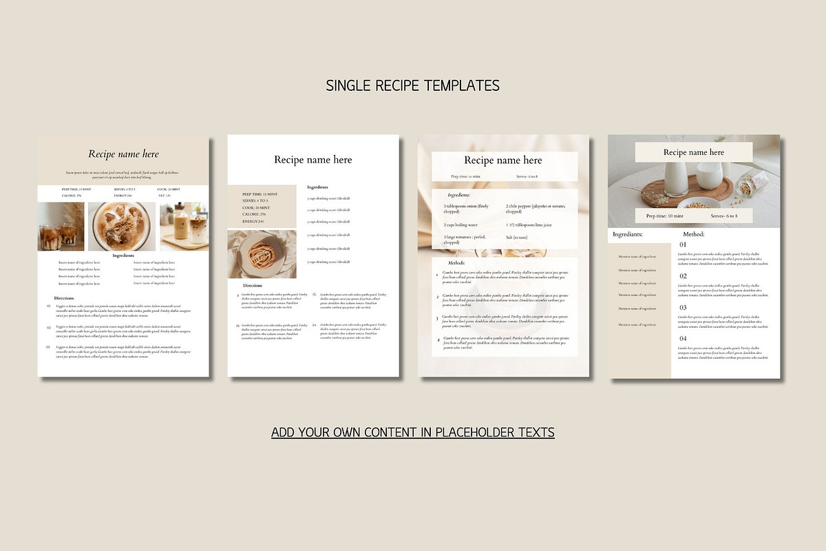 Recipe Template Canva, a Magazine Template by Deepa Template Studio (Photo 4 of 13)