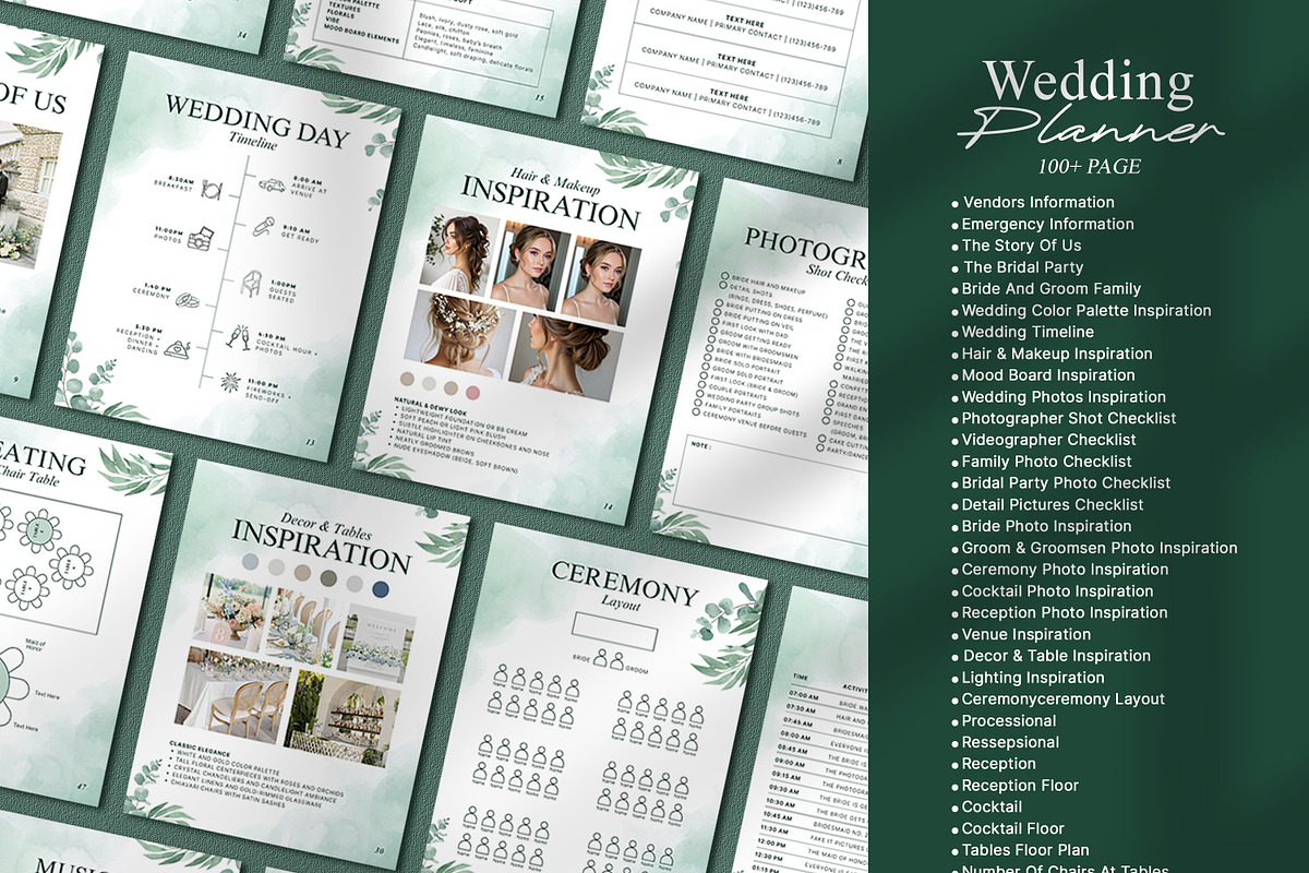 Canva Wedding Planner Template, a Presentation Template by SKY CREATION (Photo 2 of 6)