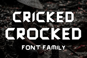 Cool bold font Cricked Crocked