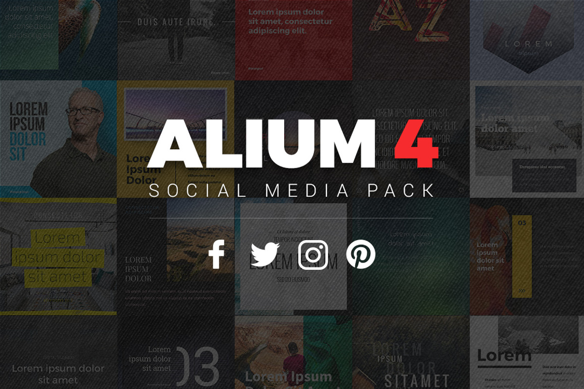 ALIUM 4 | Social Media Pack, a Social Media Template by laaqiq (Photo 1 of 6)