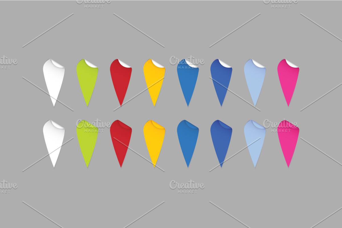 Vector paper marks - pins preview 2