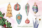 Christmas Decorations Watercolour, an Object Illustration by Bloomella (Thumbnail 3 of 6)
